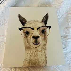 Llama canvas painting